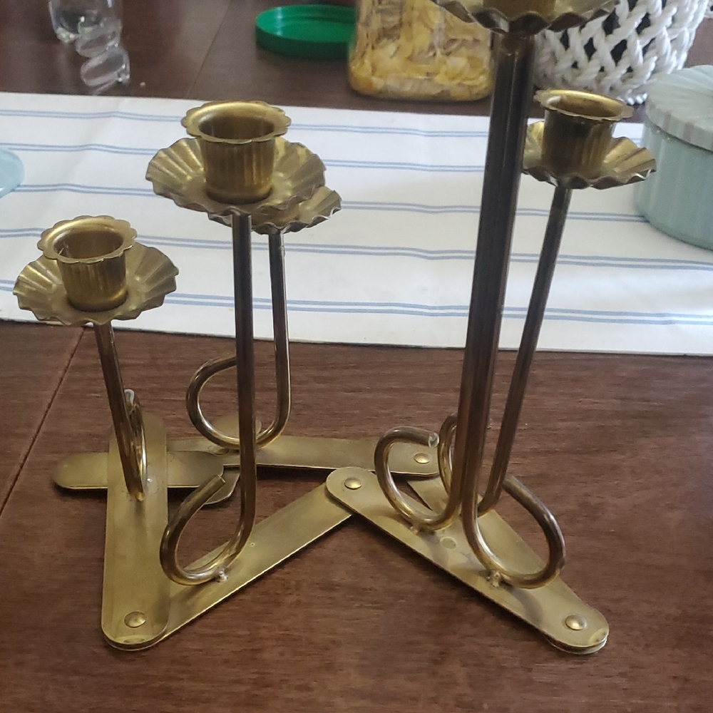 Elegant Gold Candle Holders
